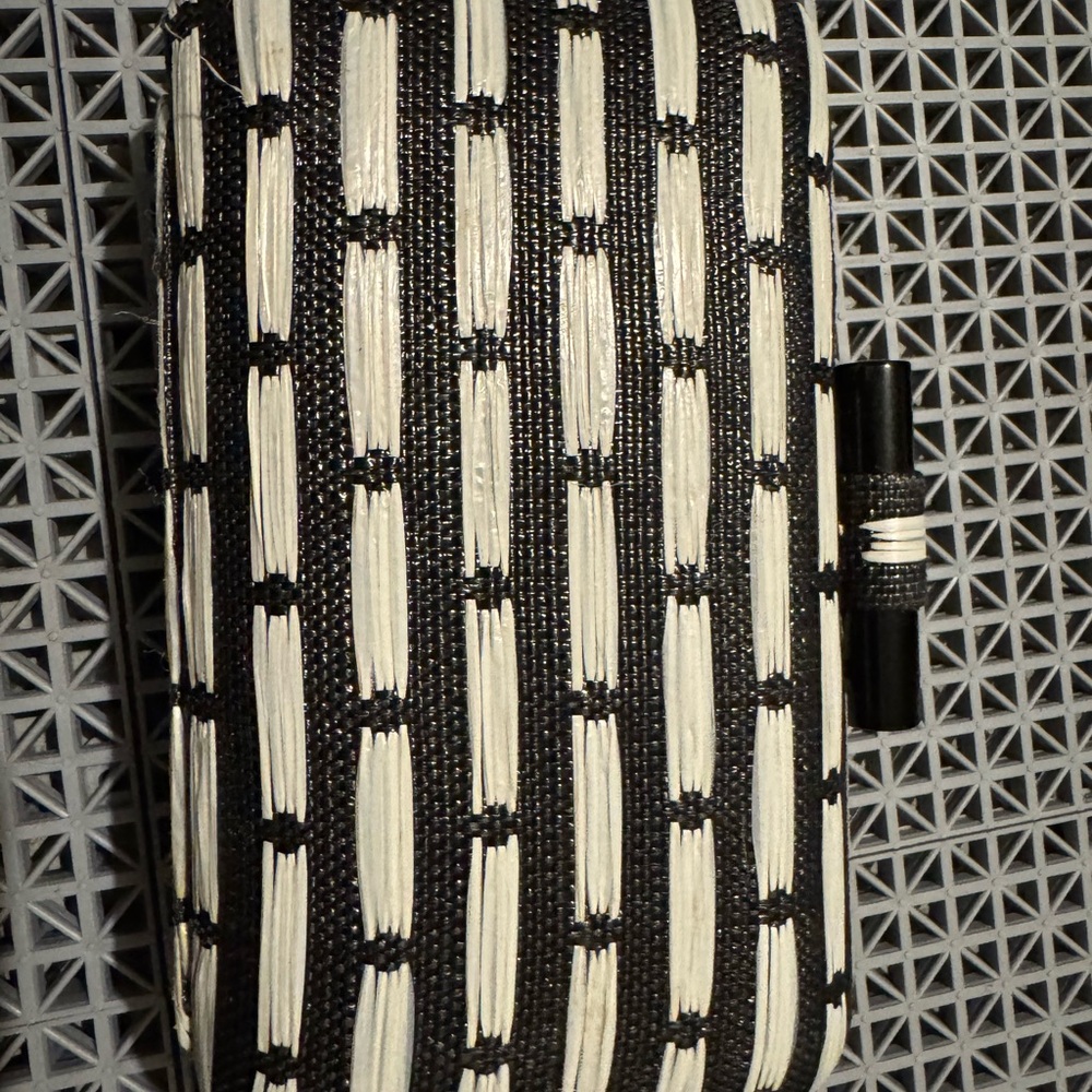 Black and White Striped Clutch